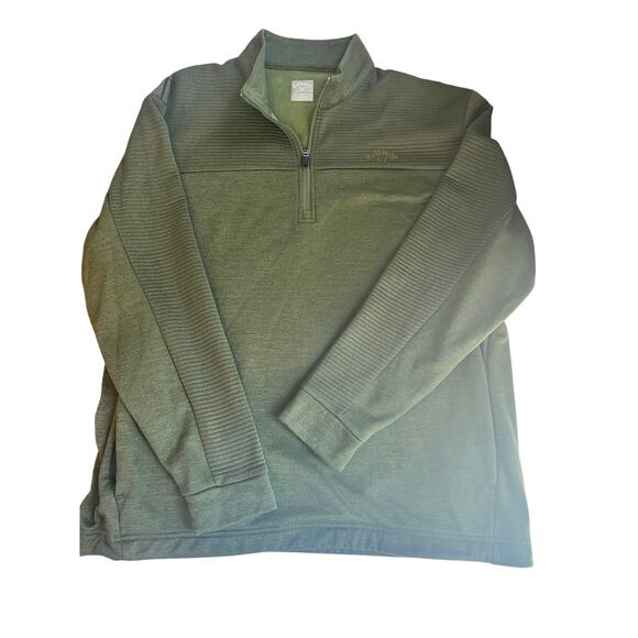 Mens XL Callaway Golf Olive Green Pullover Sweatshirt V Neck waist pull string - Picture 1 of 6